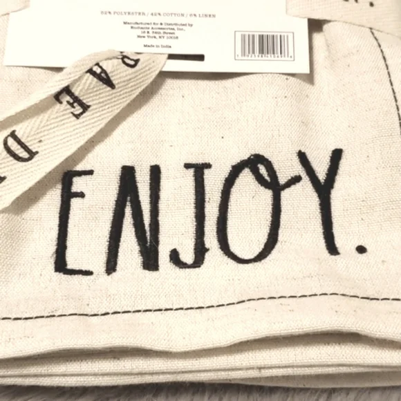Rae Dunn Enjoy & Eat Embroidered Napkins - Picture 2 of 8